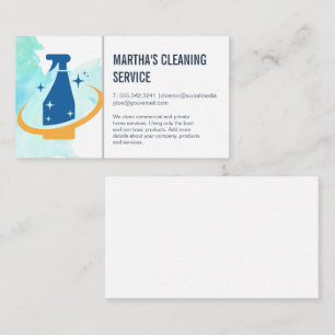 Cleaning Services   Cleaner Spray Business Card