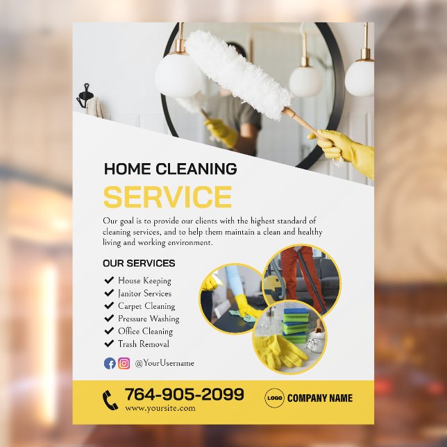 Cleaning Services Custom Window Cling (Sheet 2)