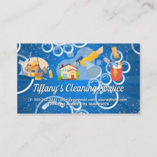 Cleaning Services Equipment and Services Business Card