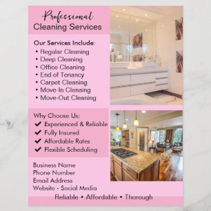 Cleaning Services Flyer Editable House Cleaning