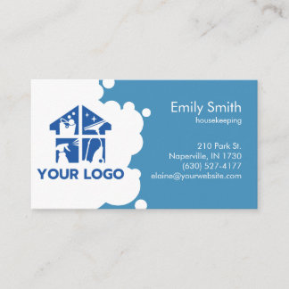 Cleaning Services Foam Custom Logo QR code  Busine Business Card