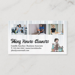 Cleaning Services   Hotel and Maid Service Staff Business Card