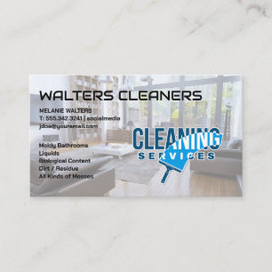 Cleaning Services House Clean Business Card