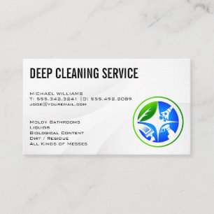 Cleaning Services   House Cleaner Icon Business Card