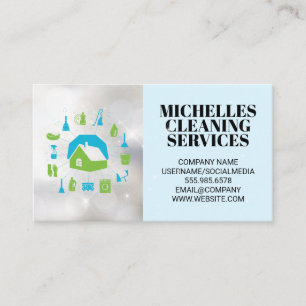 Cleaning Services House Cleaning Equipment Business Card