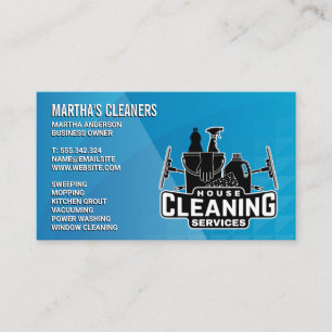 Cleaning Services   House Keeper Business Card
