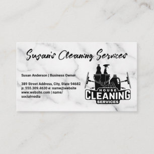 Cleaning Services   House Keeping Business Card