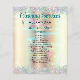 Cleaning Services House Keeping Gold Sparkles Flyer