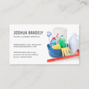 Cleaning Services   Housekeeping Supplies Business Card