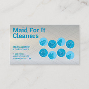 Cleaning Services Icons Business Card
