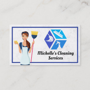 Cleaning Services Icons   Maid   Marble Business Card