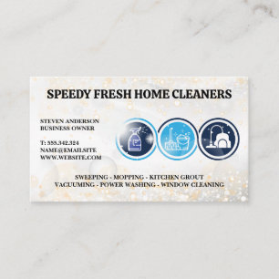 Cleaning Services Icons   Maid Service   Bubbles Business Card
