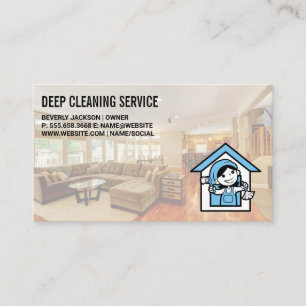 Cleaning Services   Living Room Business Card
