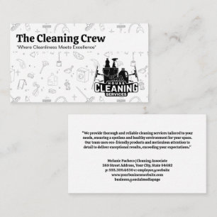 Cleaning Services Logo Cleaning Elements Pattern Business Card