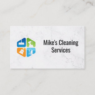 Cleaning Services Logo House Cleanliness Business Card