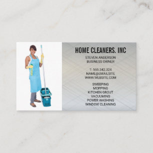 Cleaning Services   Maid Business Card