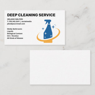 Cleaning Services   Maid Cleaning   Spray Logo Business Card