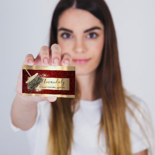 Cleaning Services Maid House Keeping Gold Glitter Business Card