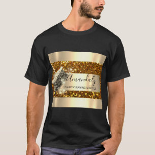 Cleaning Services Maid House Keeping Gold Lux T-Shirt
