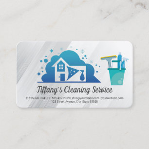 Cleaning Services   Maid Logo Business Card
