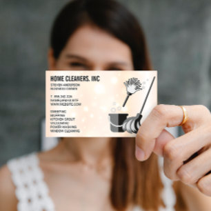 Cleaning Services   Maid Service   Clean Bubbles Business Card