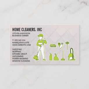 Cleaning Services   Maid Service   Cleaner Business Card