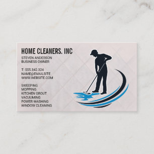 Cleaning Services   Maid Service   Janitor Business Card