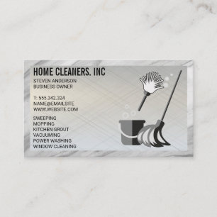 Cleaning Services   Maid Service   Marble Border Business Card