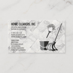 Cleaning Services   Maid Service   Marble Tiles Business Card
