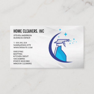 Cleaning Services   Maid Service   Spray Bottle Business Card