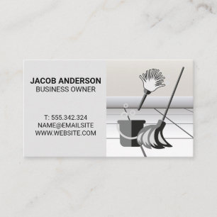 Cleaning Services   Maid Service   Tile Floors Business Card