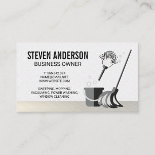 Cleaning Services   Maid Service   White Tiles Business Card