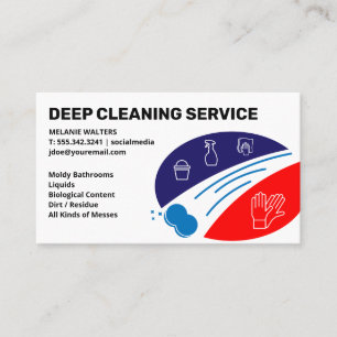 Cleaning Services   Maid Spraying   Clean Products Business Card