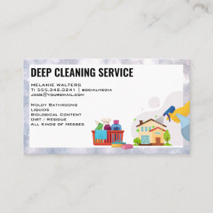 Cleaning Services   Maid Spraying   House Keeping Business Card