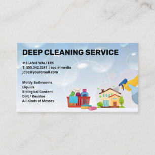 Cleaning Services   Maid Supplies   Soap Bubbles Business Card