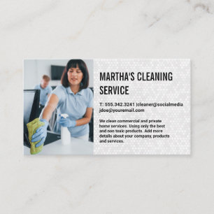 Cleaning Services   Maids Cleaning Office Business Card