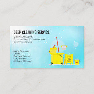 Cleaning Services   Mop Bucket   Cleaner Business Card