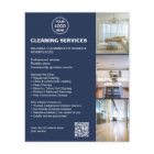 Cleaning Services Navy Blue Taupe Photo Logo QR