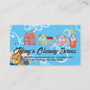 Cleaning Services Neighbourhood Homes Bubbles Business Card