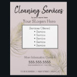 Cleaning Services Pink Gold Business Flyer<br><div class="desc">Modern Flyers for Cleaning Service</div>