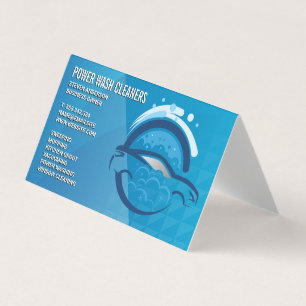 Cleaning Services Pressure Wash Car Bubbles Business Card