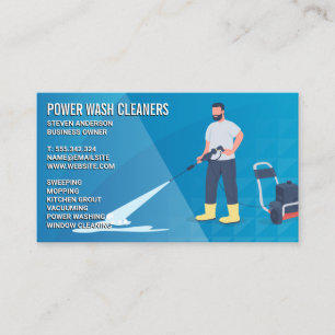 Cleaning Services Pressure Wash Cleaner Business Card