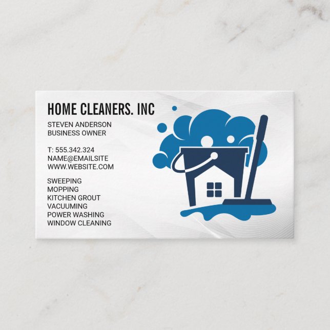 Cleaning Services | Sanitising Tools Business Card (Front)