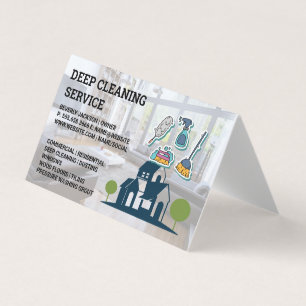 Cleaning Services   Sanitising Tools Icons Business Card