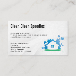 Cleaning Services Soap Bubbles Maid Business Card