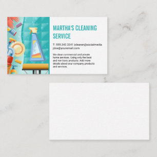 Cleaning Services Squeegee Dish Clean Business Card