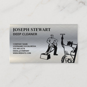 Cleaning Services   Steam Cleaner Window Cleaner Business Card