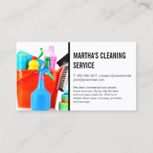 Cleaning Services Supplies for Cleaning Business Business Card