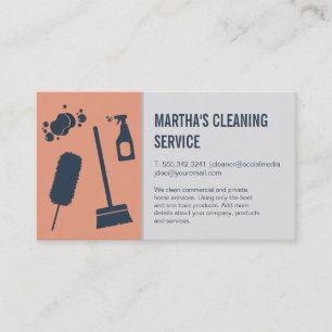 Cleaning Services Supplies Maids Business Card