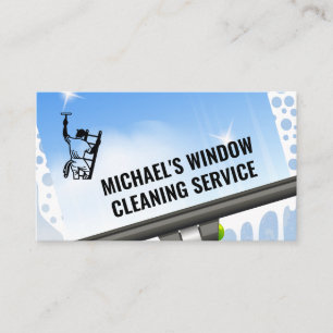 Cleaning Services   Window Squeegee Business Card
